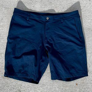 Lululemon Commission Shorts Men's Size 36 Stretch Lightweight Navy Blue EUC